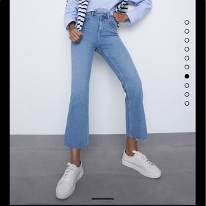 Zara flared ankle jeans